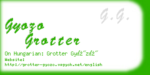 gyozo grotter business card